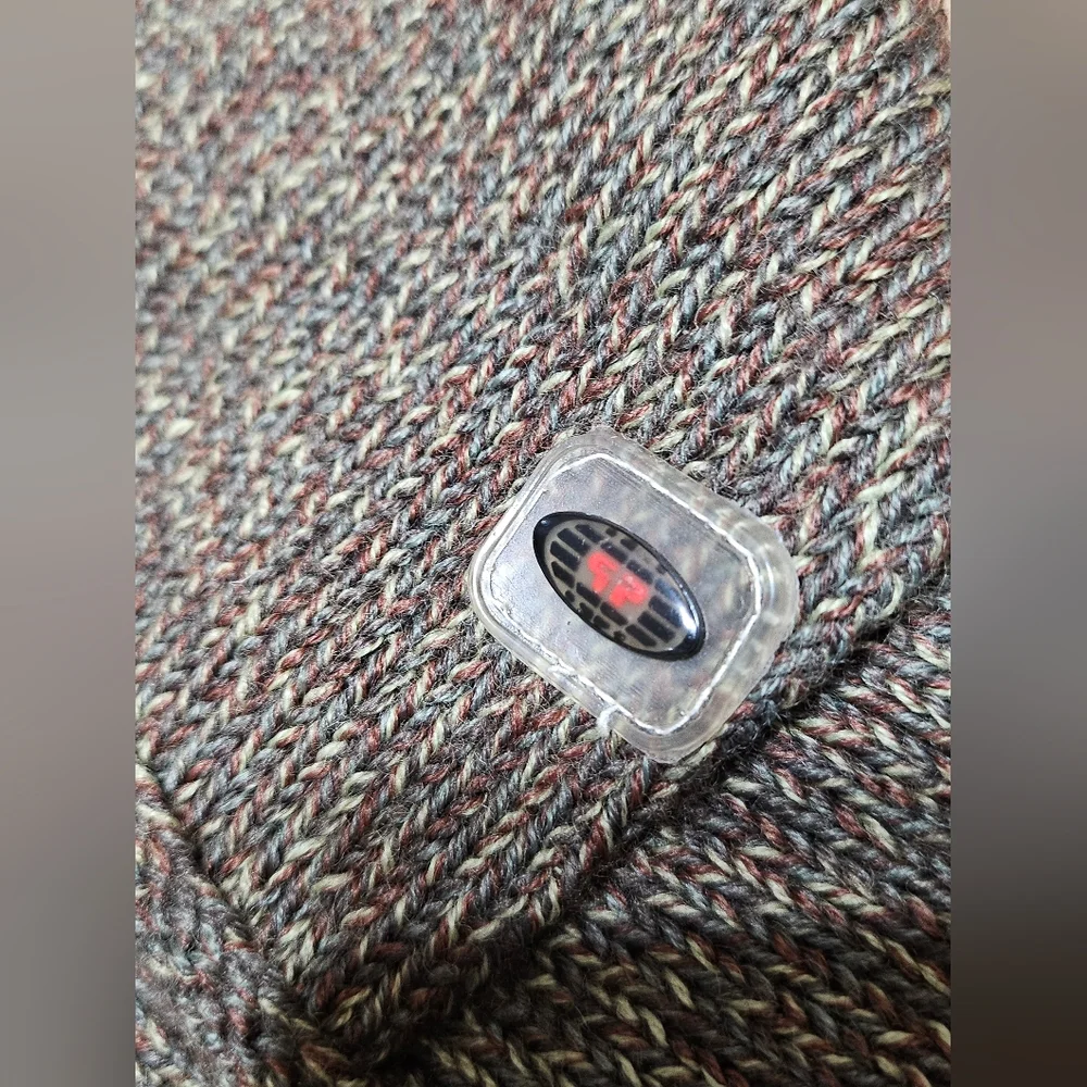 Plugg Mens Sweater Multicolor W/Stripe Wool Blend Size XL Tight‎ Knit - Picture 6 of 12